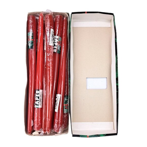 Vintage Red Taper Candles 12 Inch Holiday Robert Alan Candle Co 13215 Lot of 11 - Picture 2 of 5